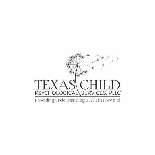 Hand-drawn dandelion logo for child psychologist Design by CreativeBP