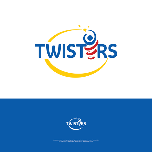 Twister Gymnastics Logo Rebrand - Modern, Exciting, Clean Logo Update for Kids Gymnastics Facility Design by Vinzsign™