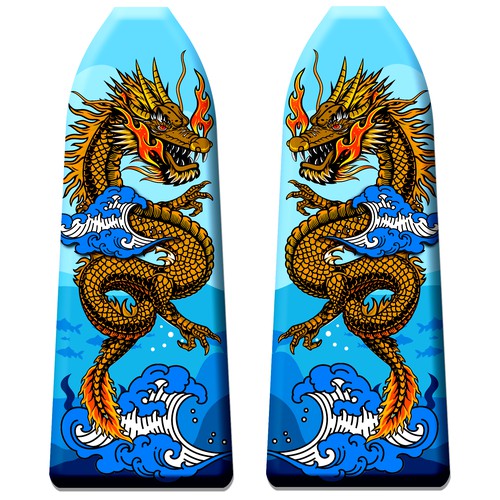 Dragon Boat Paddle Design: Chinese Dragon Ontwerp door wennyprame