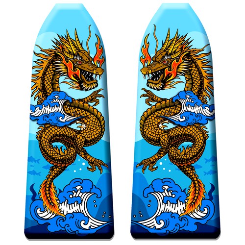 Dragon Boat Paddle Design: Chinese Dragon Design by wennyprame
