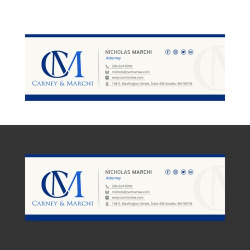 Signature Block for a Modern Law Office Design by korban