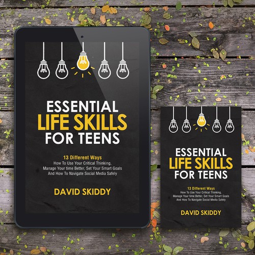 A powerful ebook cover for Essential Life Skills For Teens Design réalisé par Altigador