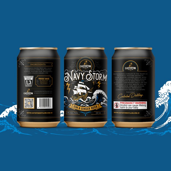 Navy Storm label design (1-1 project)