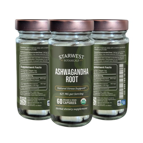 Organic Herb Capsule Label Design Design by Designlifelk