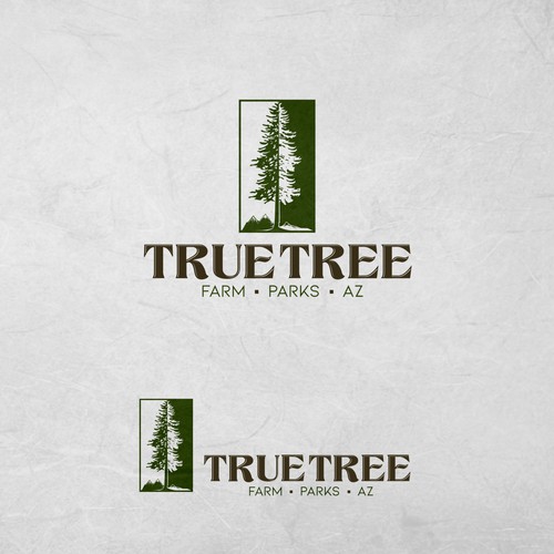 Organic logo for high elevation tree farm in Arizona. Design by Mayes