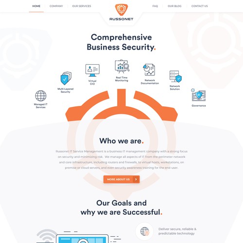 Create a modern web site design for an IT management company. Réalisé par Steve Sen ⚡️⚡️