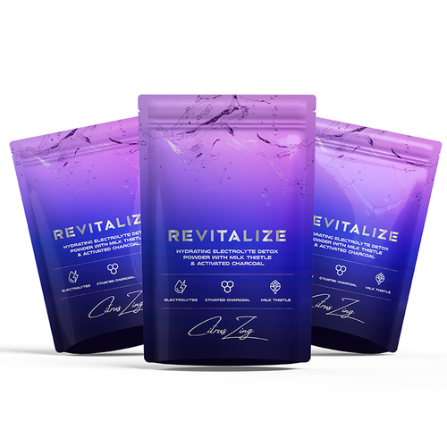 Design Minimalistic, Modern Packaging for Hydrating Electrolyte Detox Powder - Revitalize Design by Pice Wilf