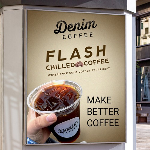 Design a poster to help us introduce flash chilled coffee! Design by Creativity symbol