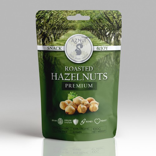 Create a great product package for Aznut hazelnuts Design by M A I A