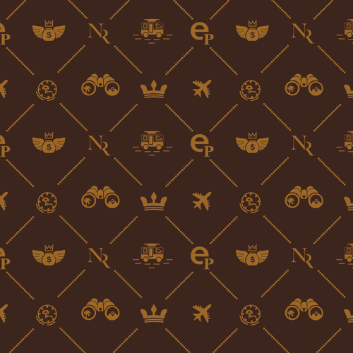 louis vuitton style pattern for bag liner., Illustration or graphics  contest