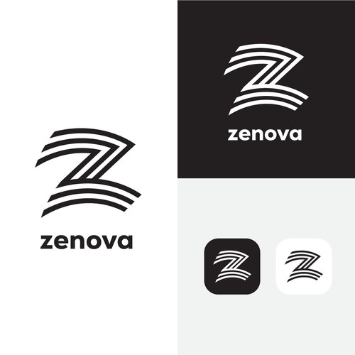 Zenova Logo: Revolutionary suite of health and wellness mobile apps Design by Elchin Yasinov