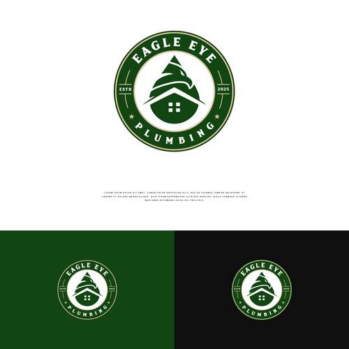 Eye catching and very marketable logo for plumbing company. The company name is Eagle Eye Plumbing Design by Dr. Paradox