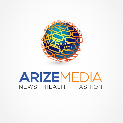 Create an Inspiring, adaptive, versatile logo for Arize Media/Arize News/Arize Health/Arize Fashion Diseño de ilomorelos