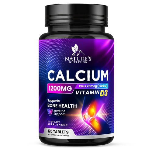 Calcium Plus Vitamin D3 Design Needed for Nature's Nutrition Design by Davi Giolo ★