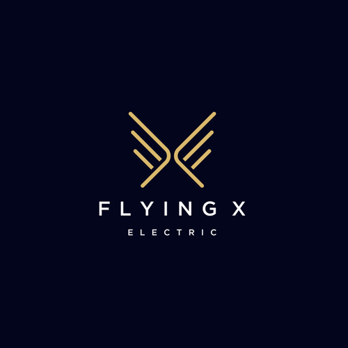 Flying X Electric Logo Design by vionaArt