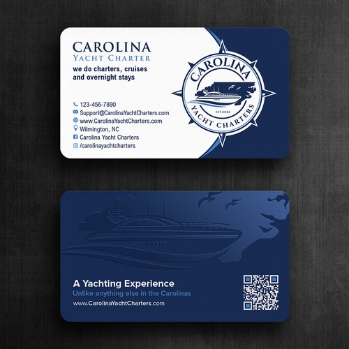 Carolina Yacht Charters Business Card Design réalisé par Felix SH