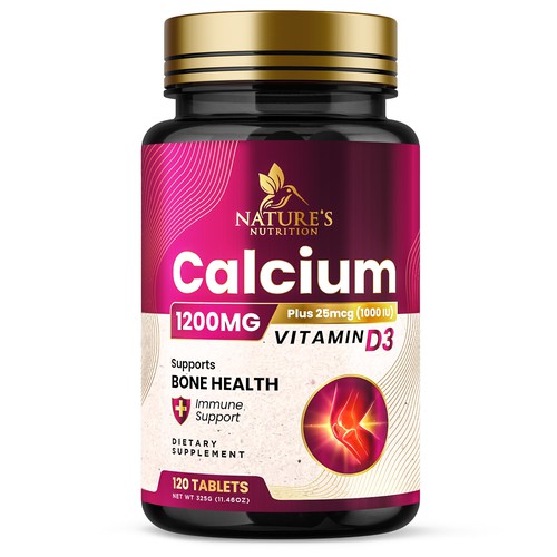 Calcium Plus Vitamin D3 Design Needed for Nature's Nutrition Design réalisé par Davi Giolo ★