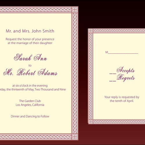 Letterpress Wedding Invitations デザイン by Marieke-Louise