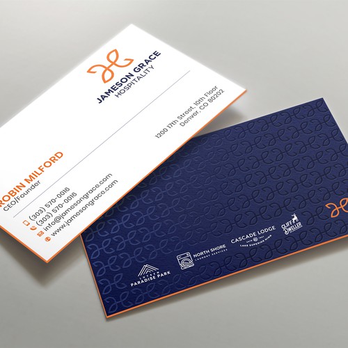 Create a modern and clean business card for a parent company with 4 subsidiaries Design by kaylee CK