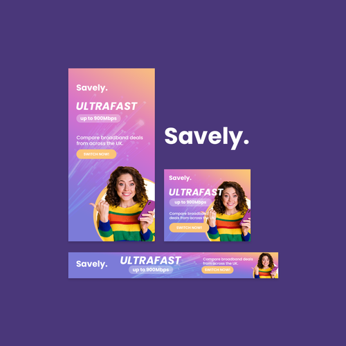 We need a standout banner ad for a modern broadband switching website. Design by k r a m s t e r
