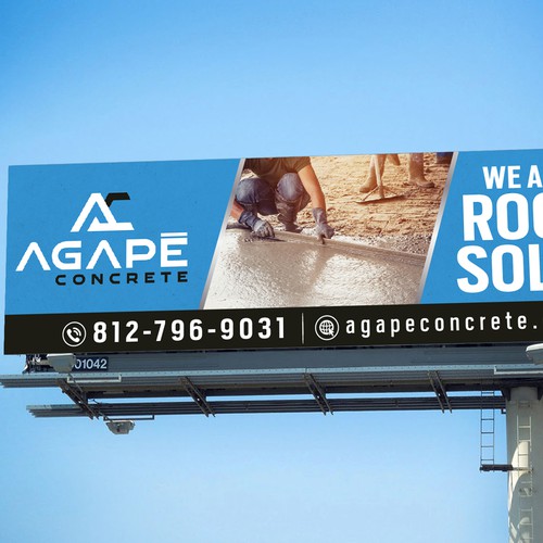 AN AMAZING CONCRETE COMPANY BILLBOARD NEEDED Aprox 14’ tall and 48’ wide Design by Graphics House