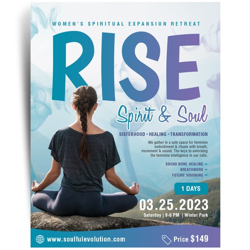 Spiritual Retreat Flyer Design by MotivatedDesign
