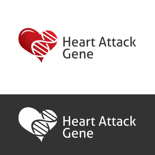 Logo Design For Heart Attack Gene Heart Health Website ロゴデザインコンペ