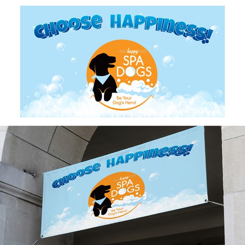 Choose Happiness Banner Design Ontwerp door Dsgnamite