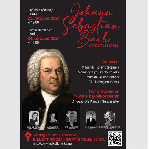 Poster for a choir concert performing Bach's Mass in B minor Ontwerp door Sunamita Silva