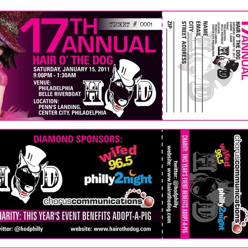 Black Tie Event Ticket Design Design by kyLE27