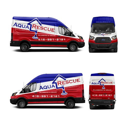 Aquarescue Van Wrap Design by Anugerah ilahi