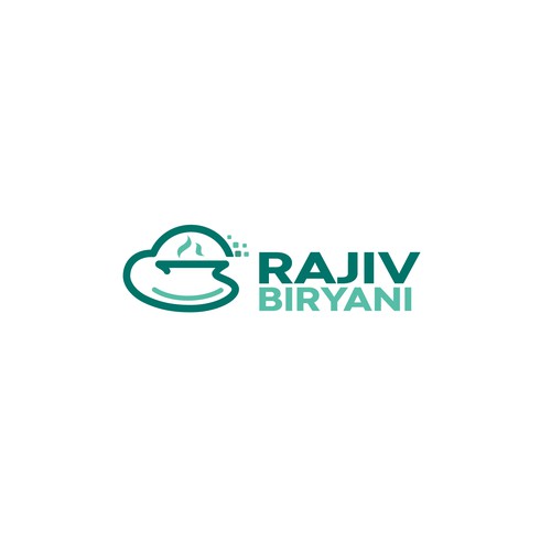 Indian Food Cloud Kitchen Logo Design, Rajiv Biryani Réalisé par Dezineexpert⭐