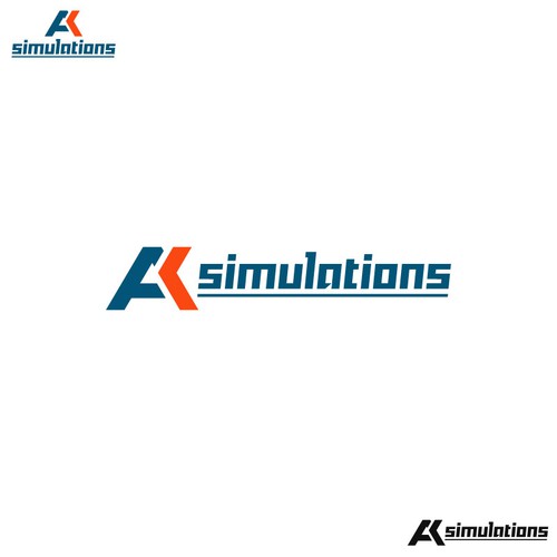 Create a futuristic and catchy logo for AK Simulations Design by De Guia