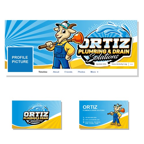 Design a bold GOAT mascot logo for a San Diego plumbing company Design by zoelhenry