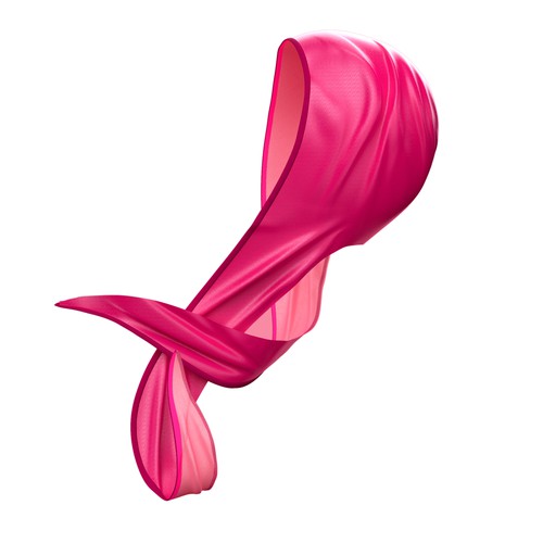 Sleek, modern 3D product rendering of head wrapping scarf. Design by Jonald