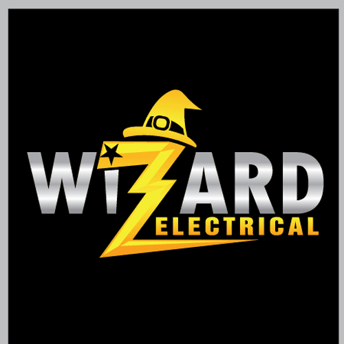 A Creative Logo For An Electrician Business Called Wizard