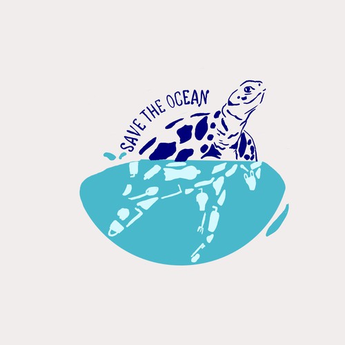 SAVE THE OCEAN OR SAVE THE OCEANS Design by Halabani