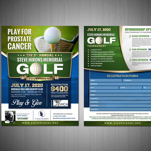 memorial golf tournament flyer