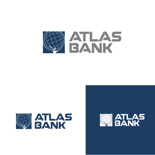 Logo for Atlas Online Bank. Design by Jaletina