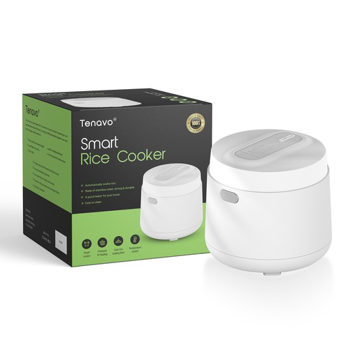 Design a modern package for a smart rice cooker Design by Shreya007⭐️