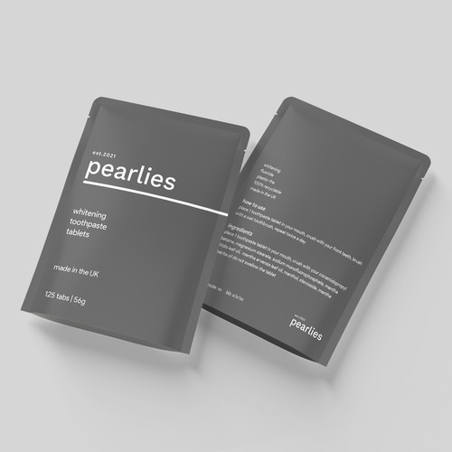 Design an attractive refill pack for a trendy new toothpaste tablet brand Design by farhanubaid