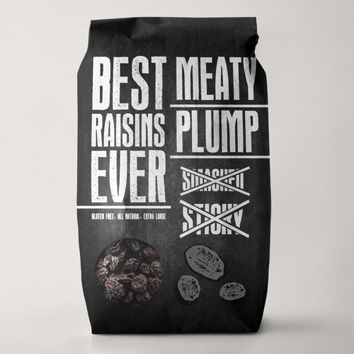 Best Raisins Ever - package design for PREMIUM raisins-ontwerp door EM180