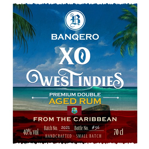 Design the labels of a whole new range of double aged RUM from the CARIBBEAN Diseño de sam2305