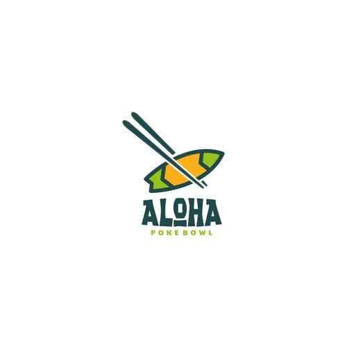 Design Create a young and trendy logo for a "Poke Bowl" restaurant in Hawaiian style por mervelcin