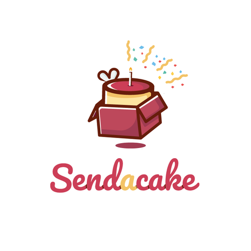 Send A Cake needs a gorgeous fun logo Design by Emmevi_design