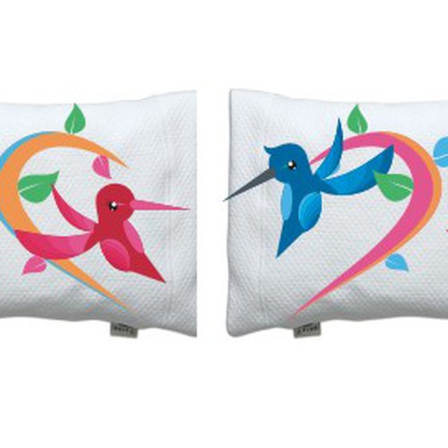 Looking for a creative pillowcase set design "Love Birds" Diseño de kampret212