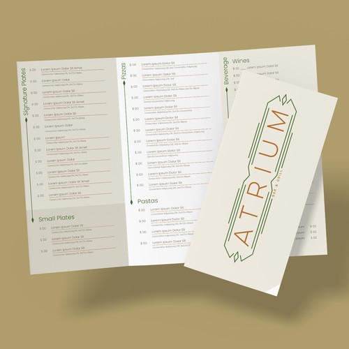 upscale bar and grill menu design Design by Leandro Loforte