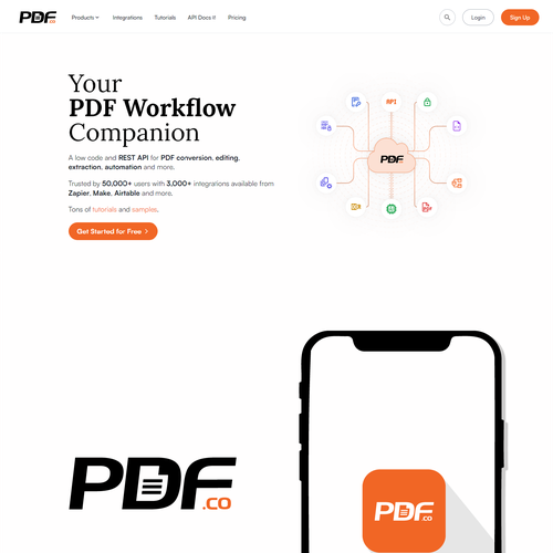 Design a logo for PDF.co ! Diseño de ElectrifyingNoob