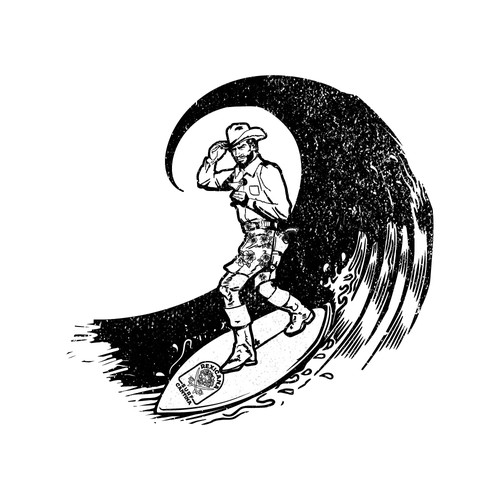 Rexicana Surf Cantina needs a desperado cowboy mascot. Design by SEVEN 7