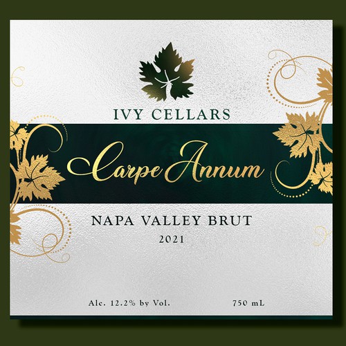 Ivy Cellars sparkling wine label Design by Haris808